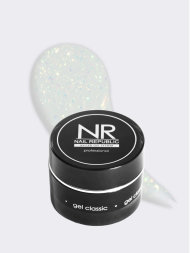 NAIL REPUBLIC   Gel CLOUD   #290   15г   Гель  для моделирования средне-жидкий молочный с хлопьями Юки