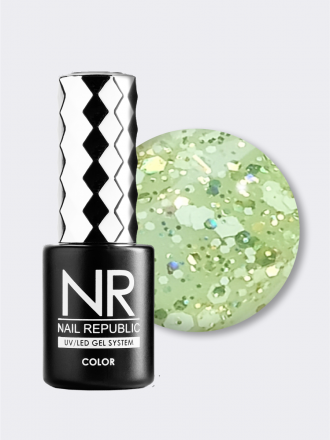 NAIL REPUBLIC   Гель-лак с шестигранниками   10мл   Euphoria   #721 оптом