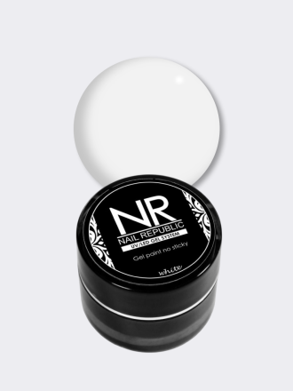 NAIL REPUBLIC   Gel Point No Sticky WHITE   5г (банка)   Гель-краска для дизана без л/с  Белая оптом