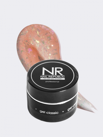NAIL REPUBLIC   Гель  для моделирования самовыравнивающийся с хлопьями Юки   Gel   GLAM   #230   15г оптом