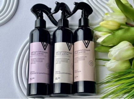 VOGUE NAILS  Дегидратирующий тоник для рук   РОЗОВОЕ ШАМПАНСКОЕ   250мл оптом