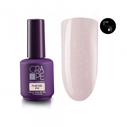 ONE NAIL   Гель для укрепления с шиммером   Fluid gel   #14   15мл оптом