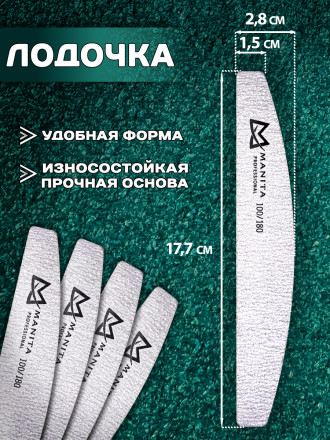 MANITA   На пластике   Лодка (XL)   #100/180   (25шт)   Пилка прямая 17,7см   {6446} оптом