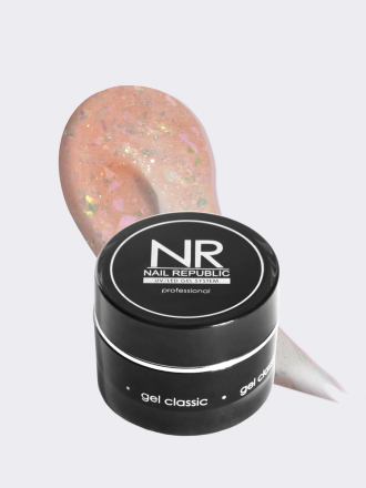 NAIL REPUBLIC   Гель  для моделирования самовыравнивающийся с хлопьями Юки   Gel   GLAM   #231   15г оптом