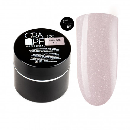 ONE NAIL &amp; GRAPE   Гель для укрепления с шиммером   Fluid gel   #19   30г   (шайба) оптом