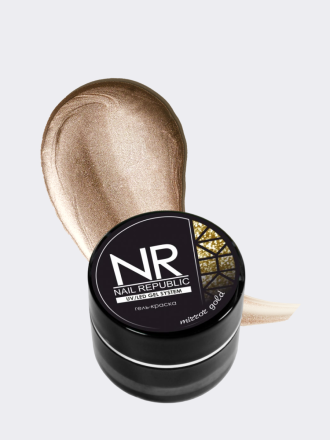 NAIL REPUBLIC   Gel Mirror GOLD   5г (банка)   Гель-краска для дизана без л/с  Зеркальное золото оптом