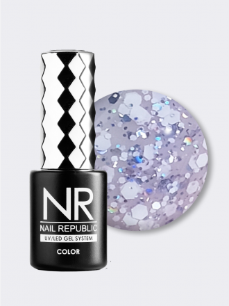 NAIL REPUBLIC   Гель-лак с шестигранниками   10мл   Euphoria   #724 оптом
