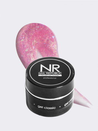 NAIL REPUBLIC   Гель  для моделирования самовыравнивающийся с хлопьями Юки   Gel   GLAM   #232   15г оптом