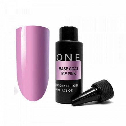 ONE NAIL   База камуфлирующая жесткая  Base   ICE PINK  (бутылка)   50мл оптом