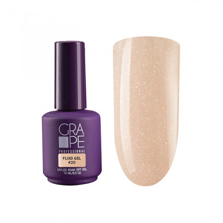 ONE NAIL &amp; GRAPE   Гель для укрепления с шиммером   Fluid gel   #20   15мл оптом