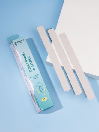 ALGEBRA BEAUTY   Смененые файлы для пилки тонкие   SOFT WHITE   (50шт)   L Plus  (180x18)   #120 оптом