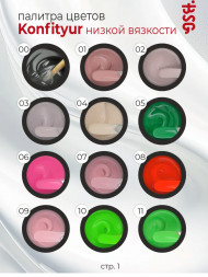 BSG   KONFITYUR HB   #000 Прозрачный   НИЗКАЯ ВЯЗКОСТЬ   60г (шайба)   Гель для моделирования средне-жидкий