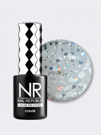 NAIL REPUBLIC   Гель-лак с шестигранниками   10мл   Euphoria   #726 оптом