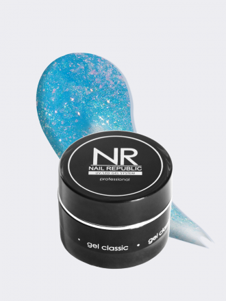 NAIL REPUBLIC   Гель  для моделирования самовыравнивающийся с хлопьями Юки   Gel   GLAM   #234   15г оптом