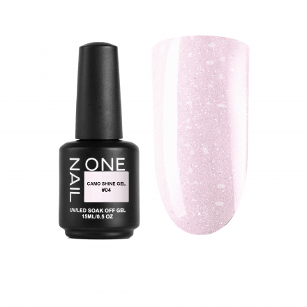 ONE NAIL   Gel   CAMO SHINE   #04   15мл (флакон)   Гель моделирующий с хлопьями Юки оптом