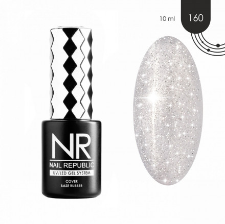 NAIL REPUBLIC   База камуфлирующая с шиммером   10мл   Base WEDDING   #160 оптом