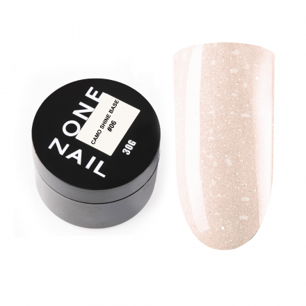 ONE NAIL   База камуфлирующая с хлопьями Юки   Base   CAMO SHINE   #06   30мл   (шайба) оптом