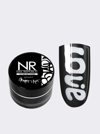 NAIL REPUBLIC   Graffity Art ЧЕРНАЯ   5г (банка)   Гель-краска для дизайна оптом