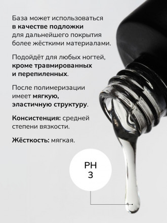 NAIL REPUBLIC   База прозрачная мягкая   Base ELASTIC   30мл   (бутылка) оптом