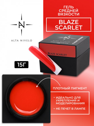 ALTA NIVELO   Гель для моделирования неоновый   15г   Gel Neon   BLAZE SCARLET оптом
