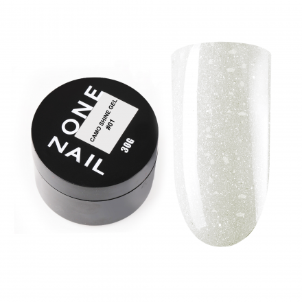 ONE NAIL   Гель моделирующий с хлопьями Юки   Gel   CAMO SHINE   #01   30г оптом