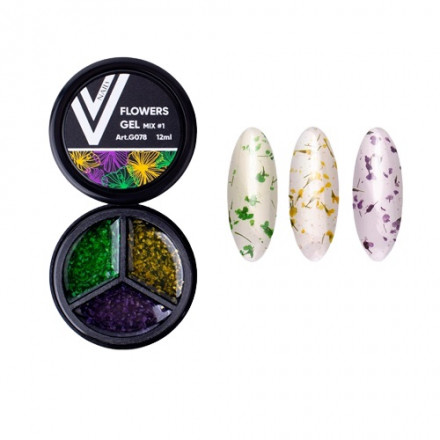 VOGUE NAILS  Гель с сухоцветами Flowers Gel  Mix #01  12мл оптом