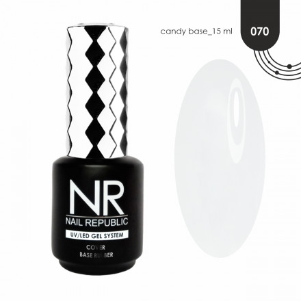 NAIL REPUBLIC   База камуфлирующая молочная   10мл   Base CANDY   #70 оптом