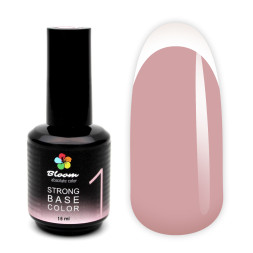 BLOOM   Base Strong COLOR   #01   15мл   База камуфлирующая жесткая цветная
