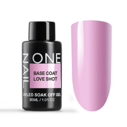 ONE NAIL   База камуфлирующая эластичная  (легкие в снятии)  Base   LOVE SHOT  (бутылка)   30мл оптом