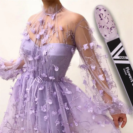 VOGUE NAILS  Гель с сухоцветами Flowers Gel  Violet 10мл оптом