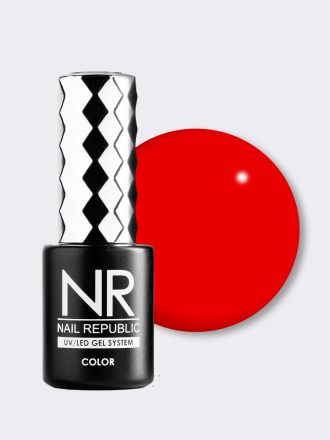 NAIL REPUBLIC   Гель-лак неоновый   10мл   Perfect Red   #208 оптом
