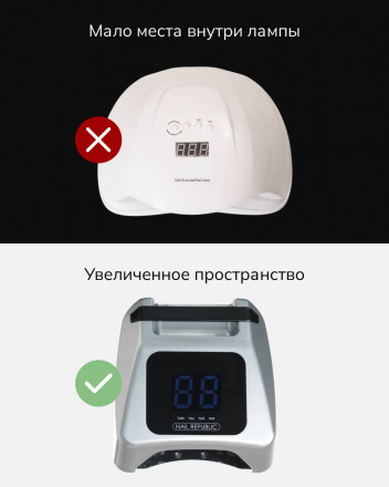 NAIL REPUBLIC   LED лампа для маникюра   72w/5200mAh   X-Lamp оптом