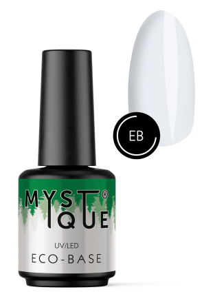 MYSTIQUE   Base ECO   15мл   База прозрачная эластичная бескислотная (для подложки) оптом