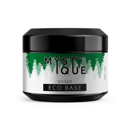 MYSTIQUE   Base ECO   30мл (шайба)   База прозрачная эластичная бескислотная (для подложки) оптом