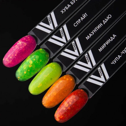 VOGUE NAILS   Гель-лак неоновый с шестигранниками  10мл  МАУНТИН ДЬЮ оптом
