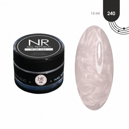 NAIL REPUBLIC   Гель  для моделирования самовыравнивающийся перламутровый   Gel PEARL   #240   15г оптом
