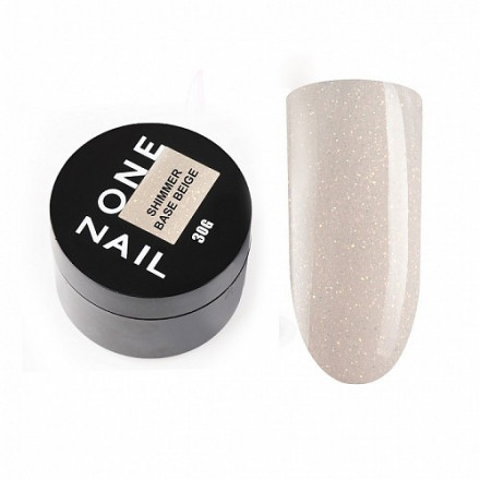 ONE NAIL   База камуфлирующая эластичная c шиммером  (легкие в снятии)  Base  SHIMMER   BEIGE  (бутылка)   30мл оптом