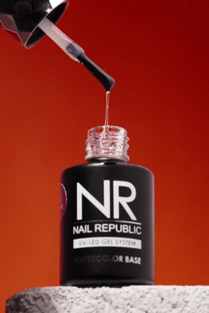 NAIL REPUBLIC   База для техники по &quot;мокрому&quot;   10мл   Base WATERCOLOR   Clear оптом