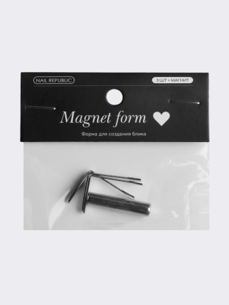 NAIL REPUBLIC   СЕРДЕЧКО   Форма для создания блика кошачий глаз  (3 шт. + магнит) оптом