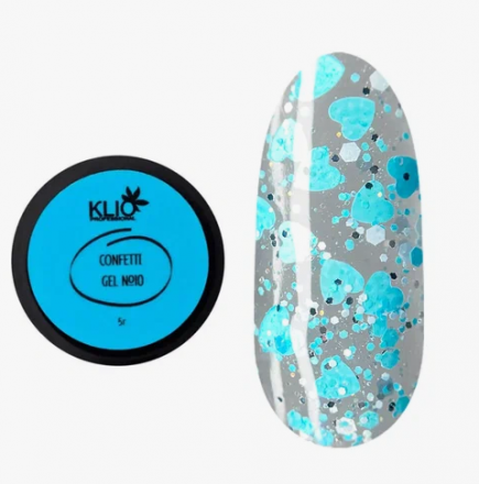 KLIO  Гель с конфетти  GEL CONFETTI  5г (банка)  №10 оптом