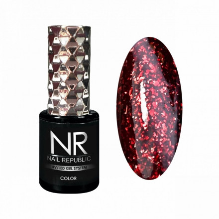NAIL REPUBLIC   Гель-лак с шиммером   10мл   Perfect Red   #431 оптом