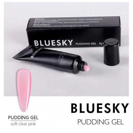 BLUESKY Pudding Gel полигель прозрачно-розовый Soft Clear Pink 8 гр. (Mini) оптом