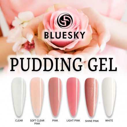 BLUESKY Pudding Gel полигель прозрачно-розовый Soft Clear Pink 8 гр. (Mini) оптом