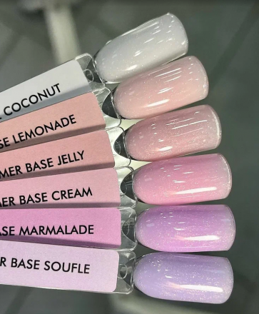 ONE NAIL   База камуфлирующая эластичная c шиммером  (легкие в снятии)  Base  SHIMMER   CREAM   15мл оптом