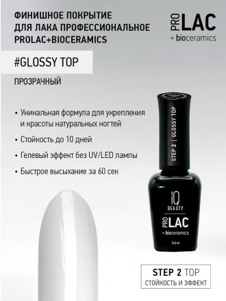 IQ BEAUTY   Топ для лака глянцевый   12,5мл   Top GLOSSY оптом
