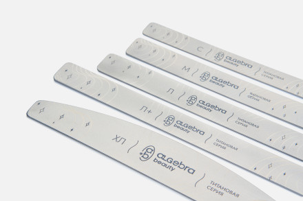 ALGEBRA BEAUTY   Титановая   L   Основа для пилки прямая матовая   150x18мм оптом