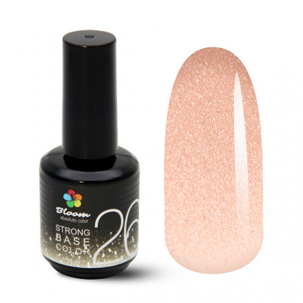 BLOOM   База камуфлирующая с шиммером  15мл   Base Strong COLOR   #26 оптом