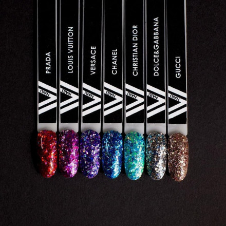 VOGUE NAILS   Гель-лак с блестками  5мл (банка)  DOLCE GABBANA оптом