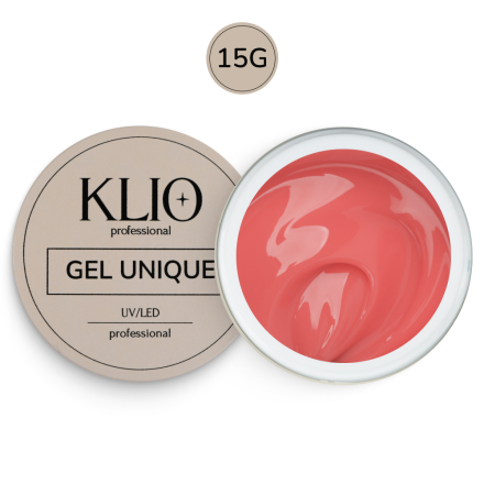 KLIO   Unique gel   ПРОТЕЯ   15г   Гель для моделирования средне-жидкий цветной оптом