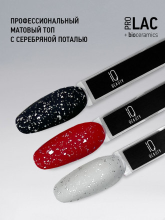 IQ BEAUTY   Топ  для лака матовый с поталью    12,5мл   Top POTAL MATTE SILVER оптом